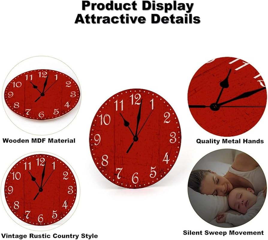 HYSTERIC MINI 壁掛け時計　赤 HYSTERIC MINI - ヒスミニ☆正規品☆新品☆木製☆置き時計☆赤☆VIP